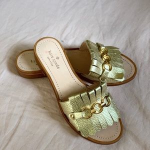 kate spade Brie Gold leather sandals